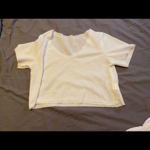 White crop top